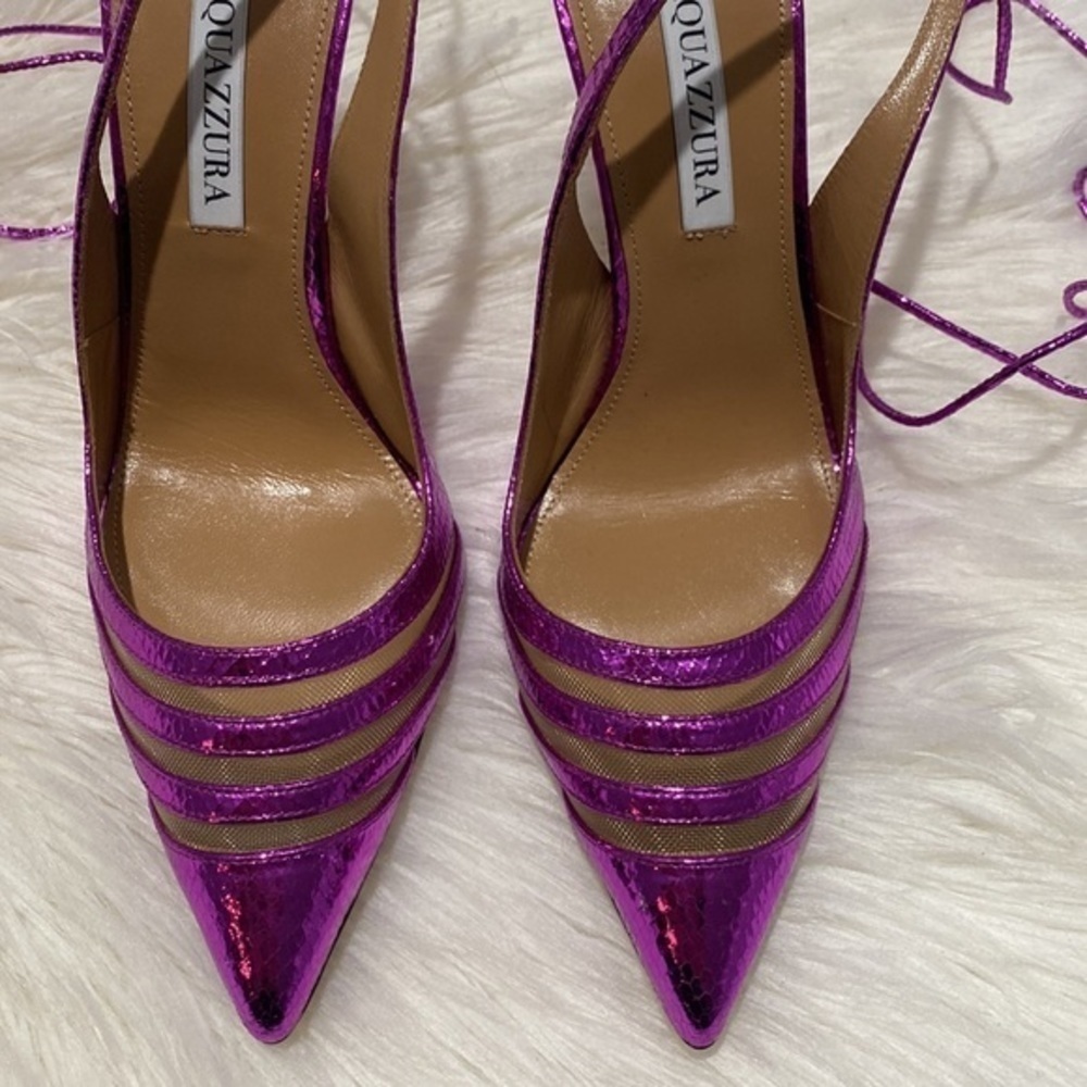 New Aquazzura Unfaithful ankle tie pump size 38.5EU - Picture 4 of 15